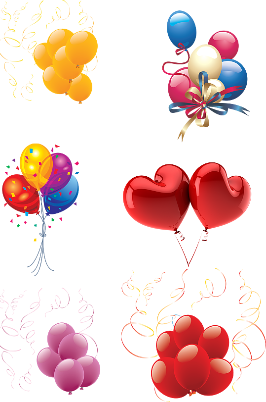 气球促销氛围素材免扣png七夕情人节婚礼-众图网