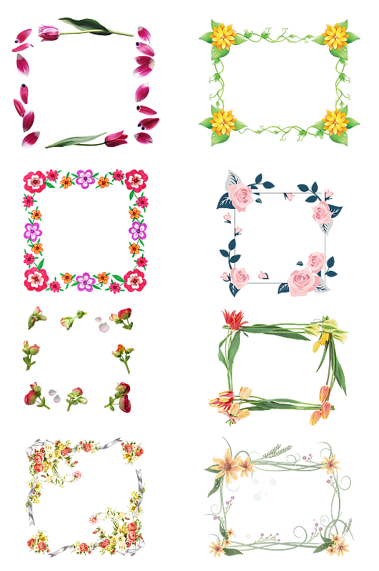 花圈花环花卉对话框标题框相册形象墙照片