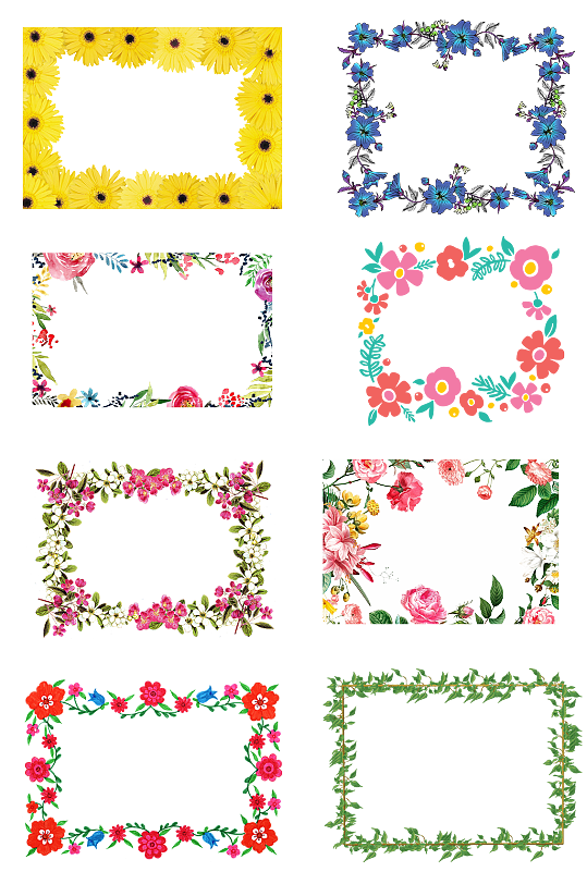 时尚婚纱相册画册免扣鲜花边框对话框