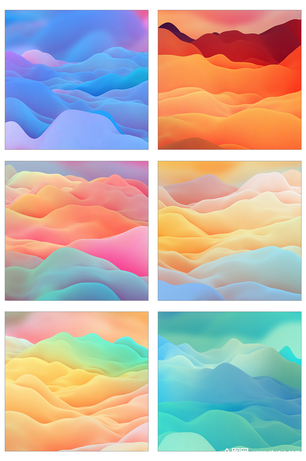 炫彩多色背景纹路彩色免扣png高清素材