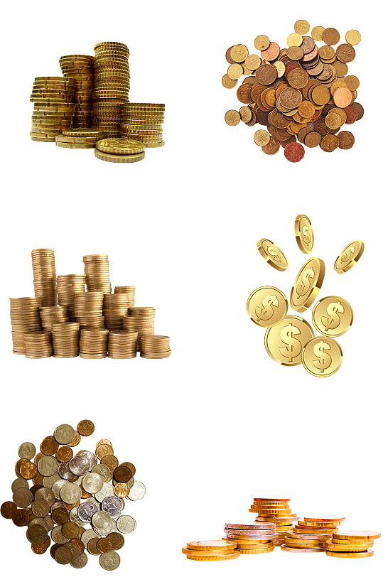 金幣金融盈利錢金錢硬幣免扣png商圈