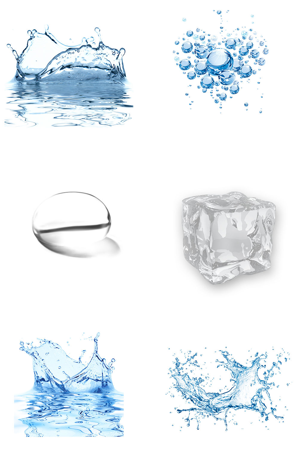 水滴水珠波浪水紋濺起免扣png水滴濺射素材
