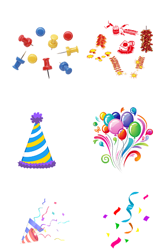 彩色纸促销氛围气球节日派对生日免扣png