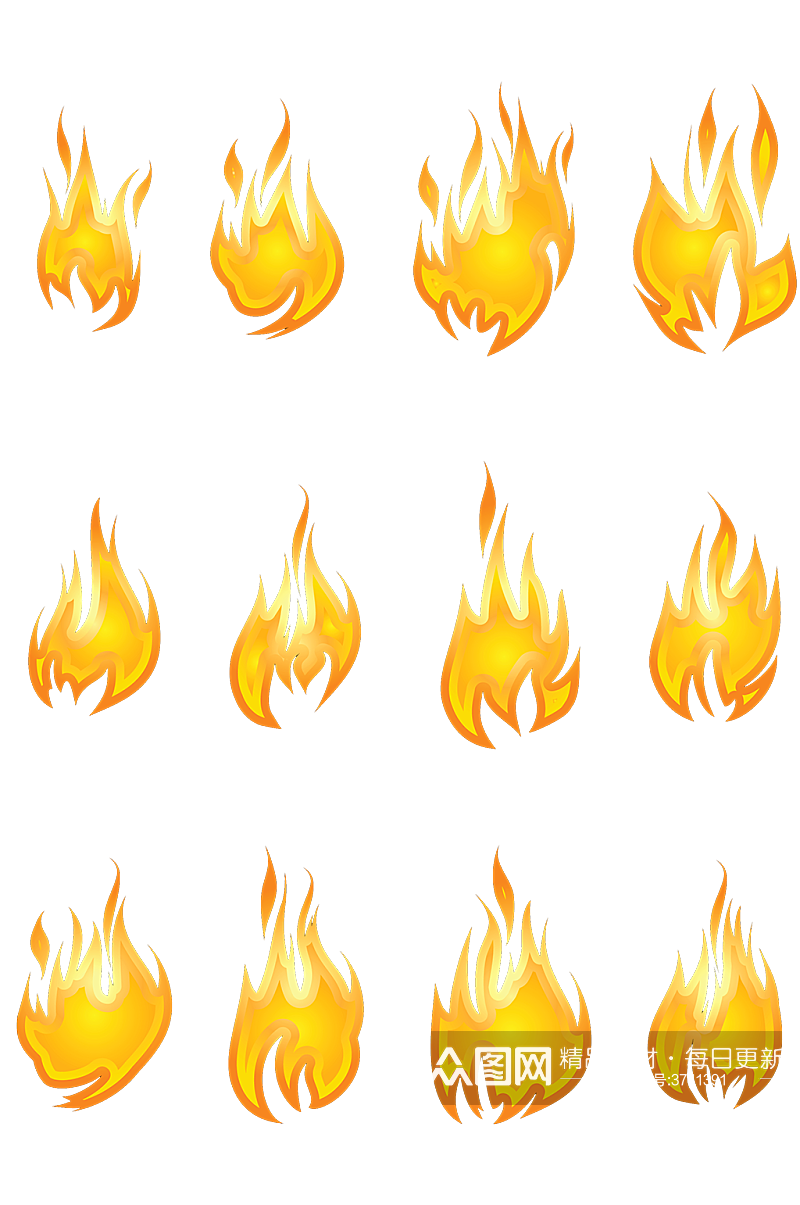 火焰火苗火花图标高清png小火素材元素素材