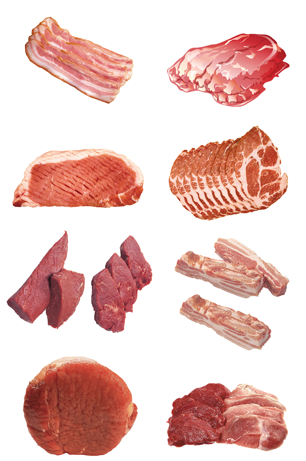 排骨生鲜超市素材鲜肉火锅高清免扣png素材