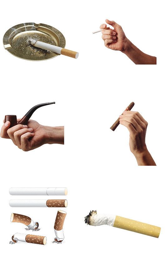 吸烟有害健康宣传语抽烟姿势图片免扣png