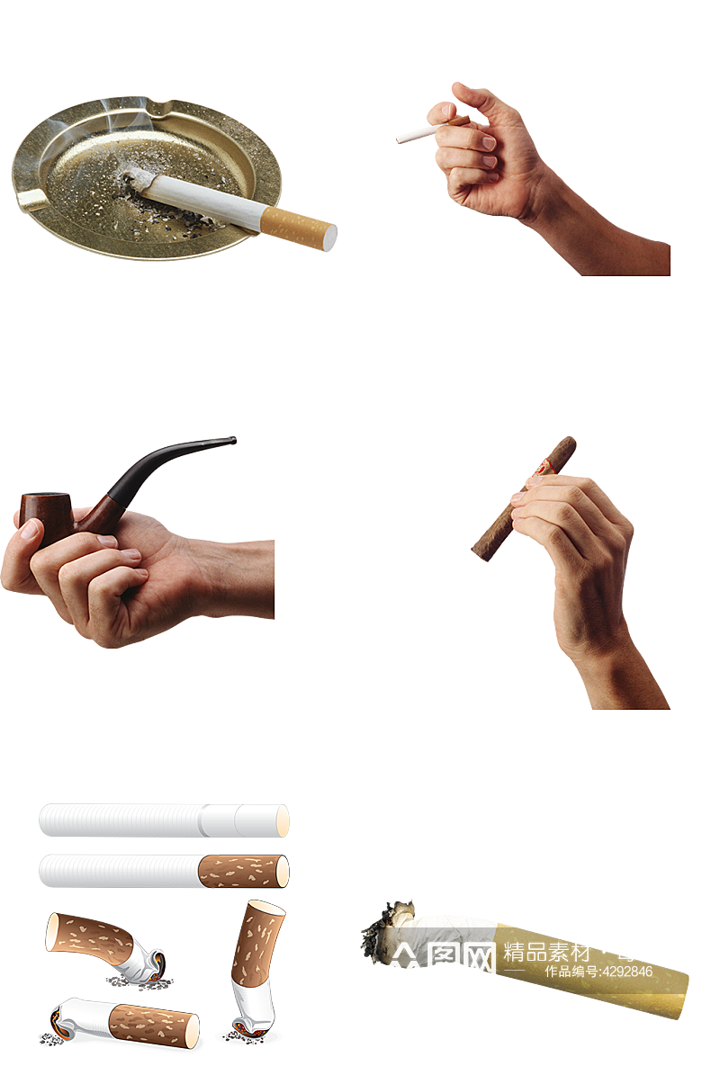 吸烟有害健康宣传语抽烟姿势图片免扣png素材
