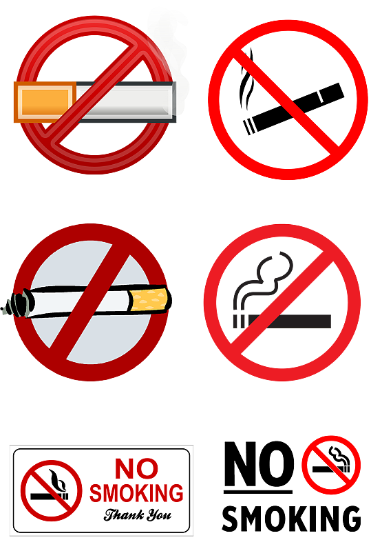 戒烟告示素材免扣png吸烟有害健康