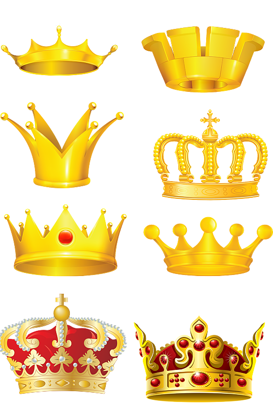 女王皇冠皇冠巴宝石冠军图标免扣png素材-众图网