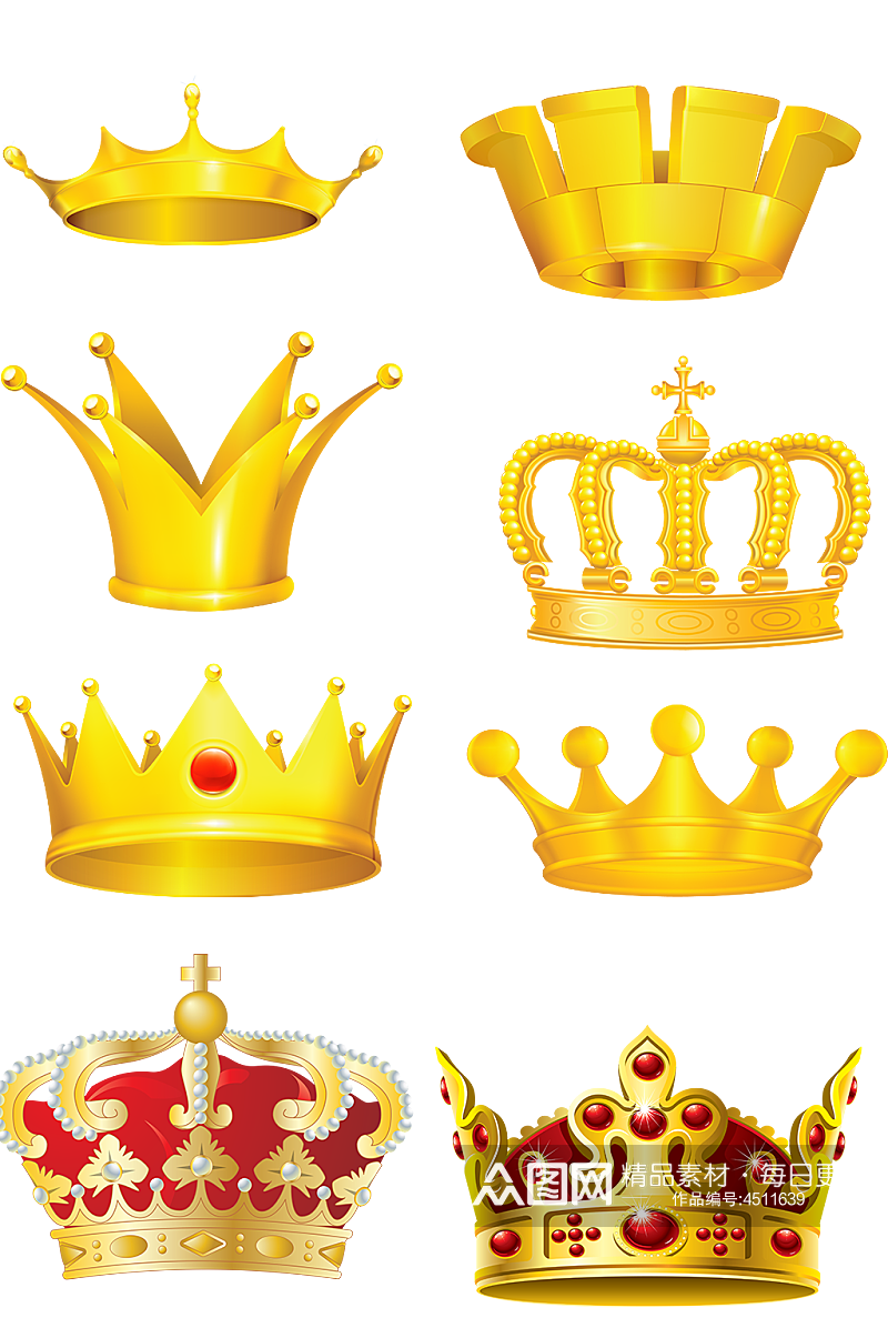 女王皇冠皇冠巴宝石冠军图标免扣png素材素材