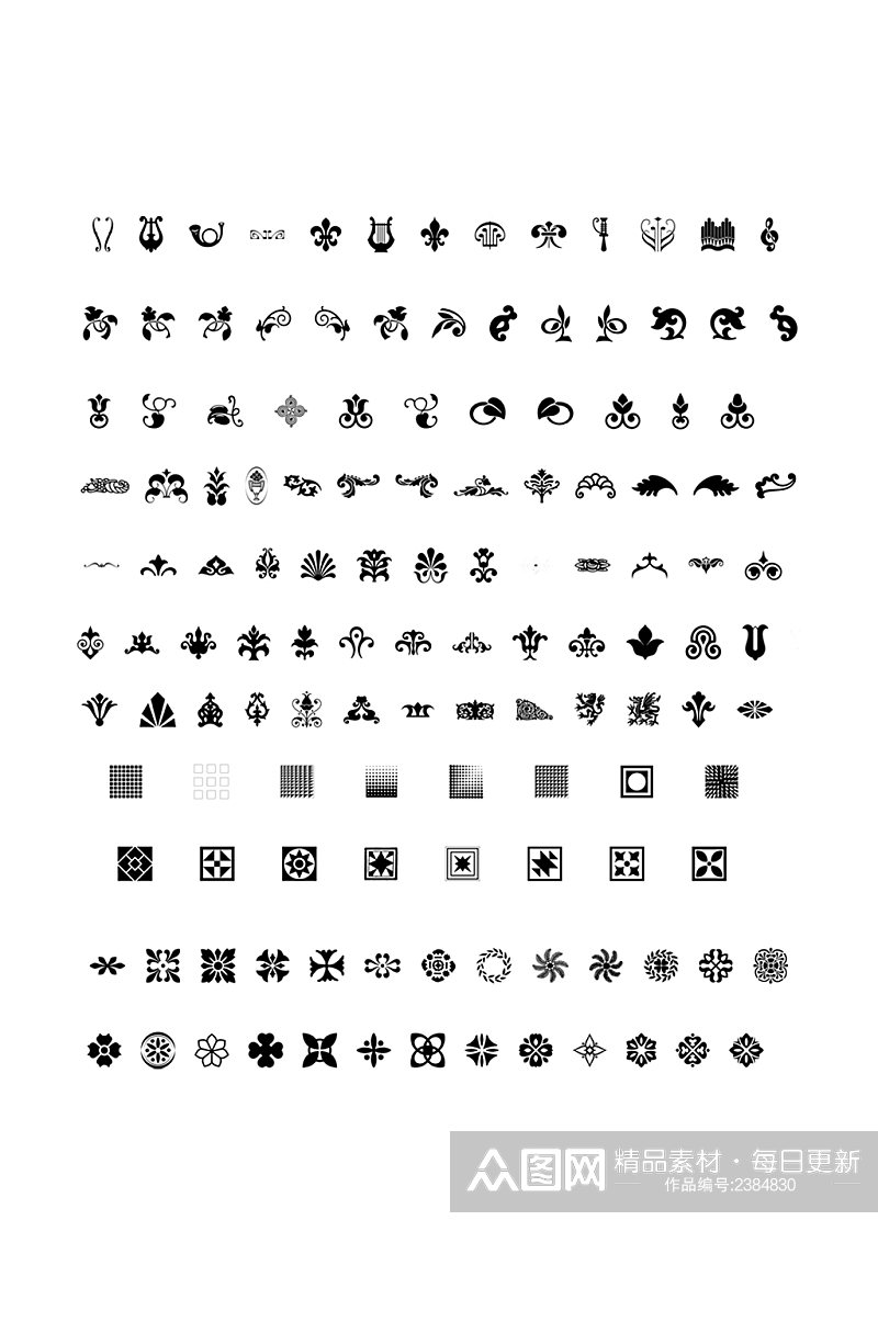 欧式适量装饰小图案素材