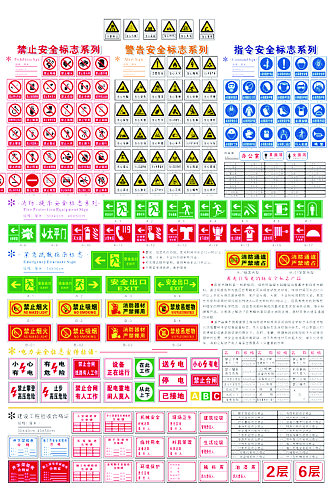 警示安全指令标志全