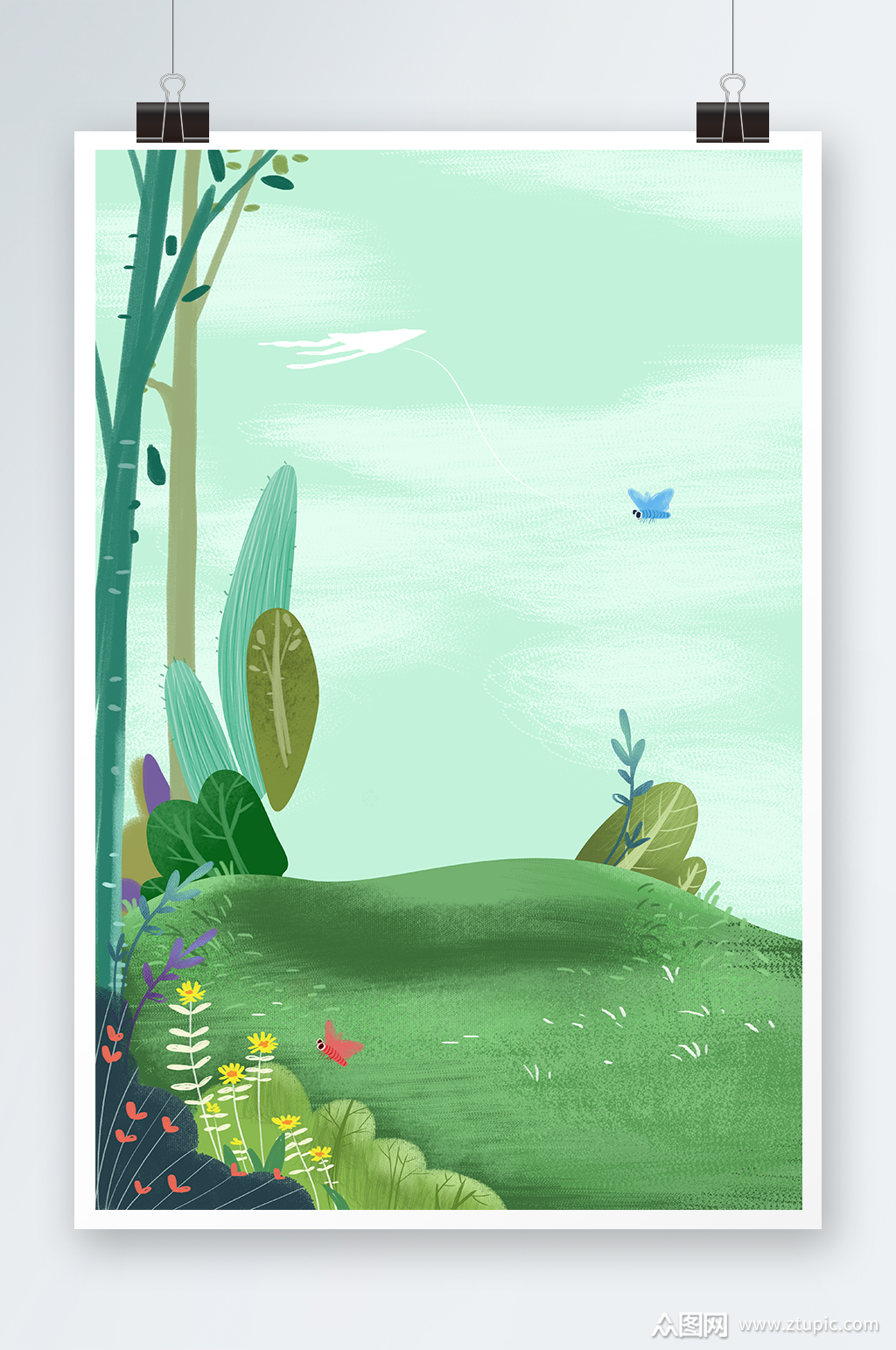 清新简约手绘海报模板下载-编号3715559-众图网