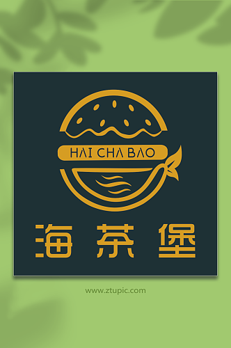 海茶堡标志logo设计