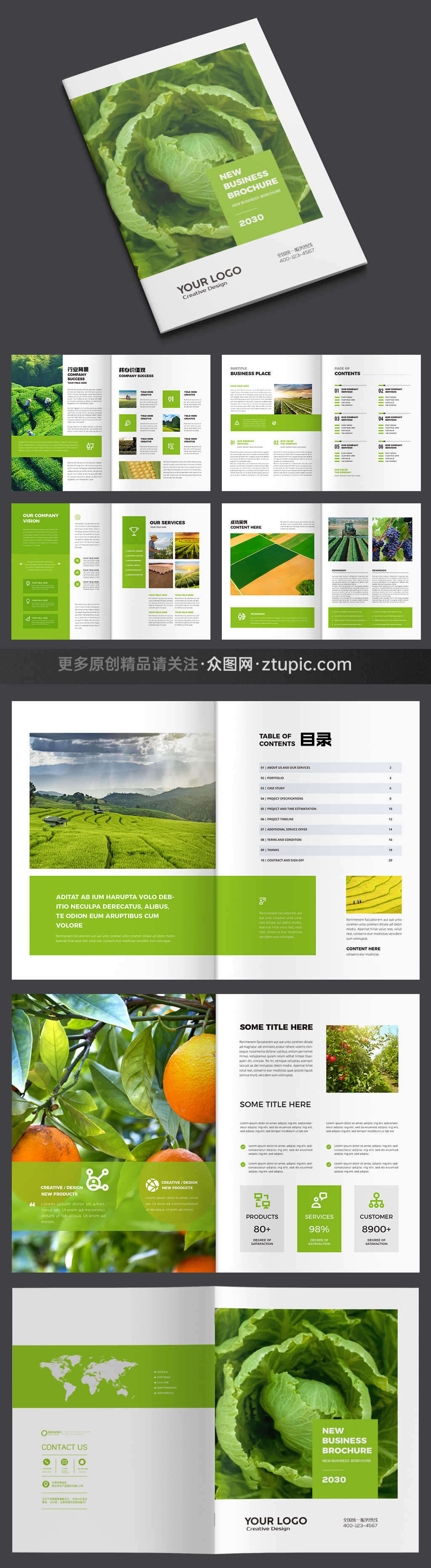 綠色農(nóng)業(yè)畫冊蔬菜宣傳冊 農(nóng)產(chǎn)品畫冊素材