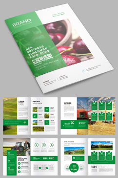 农产品画册 绿色农业宣传册设计模板