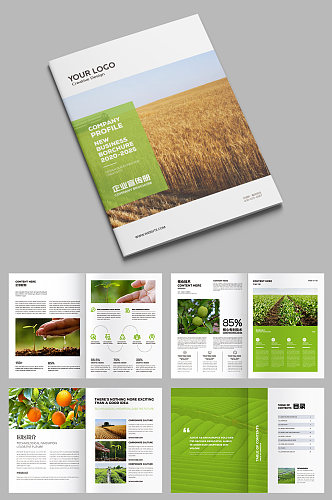 农业合作社宣传册设计模板