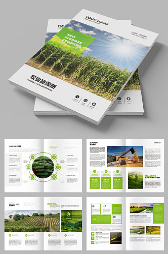 绿色农业宣传册设计模板