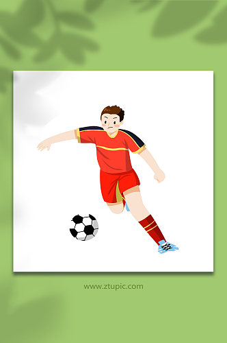 卡通比利时队员世界杯足球运动员元素插画
