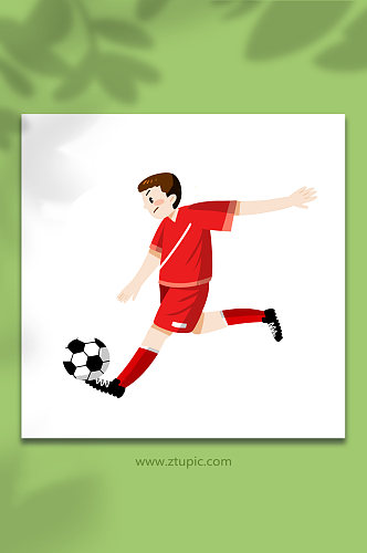 扁平秘鲁队员世界杯足球运动员元素插画