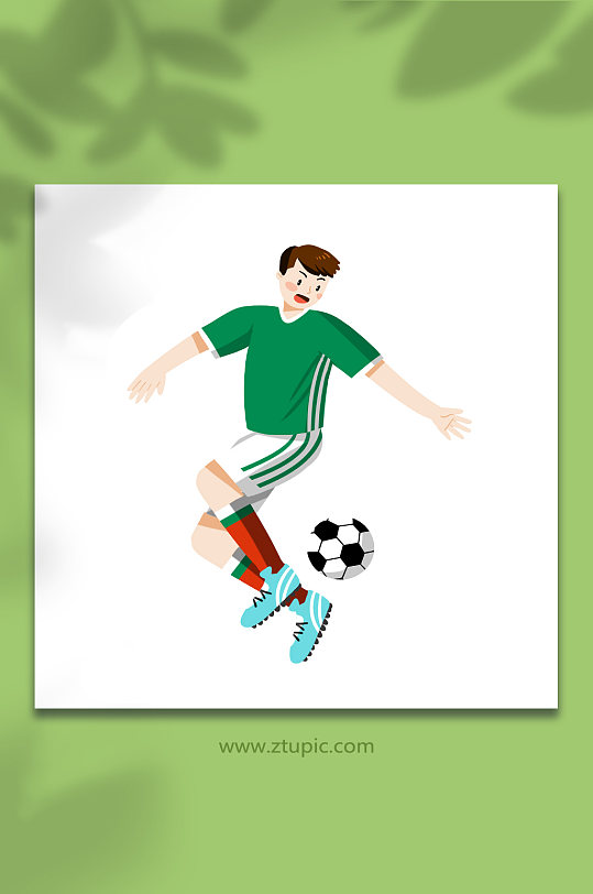 可爱墨西哥队员世界杯足球运动员元素插画
