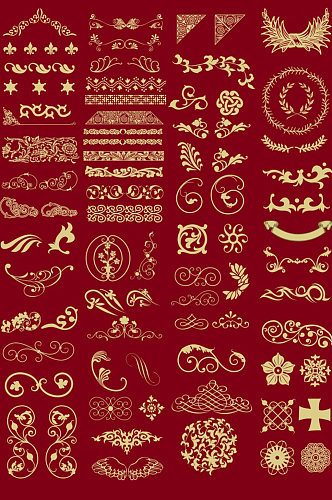 中国古典装饰花纹欧式中国风边框