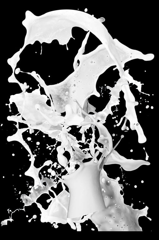 牛奶喷溅图牛奶素材