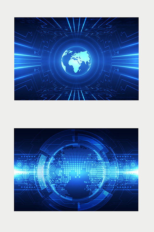 科技地球蓝色背景元素数字信息未来