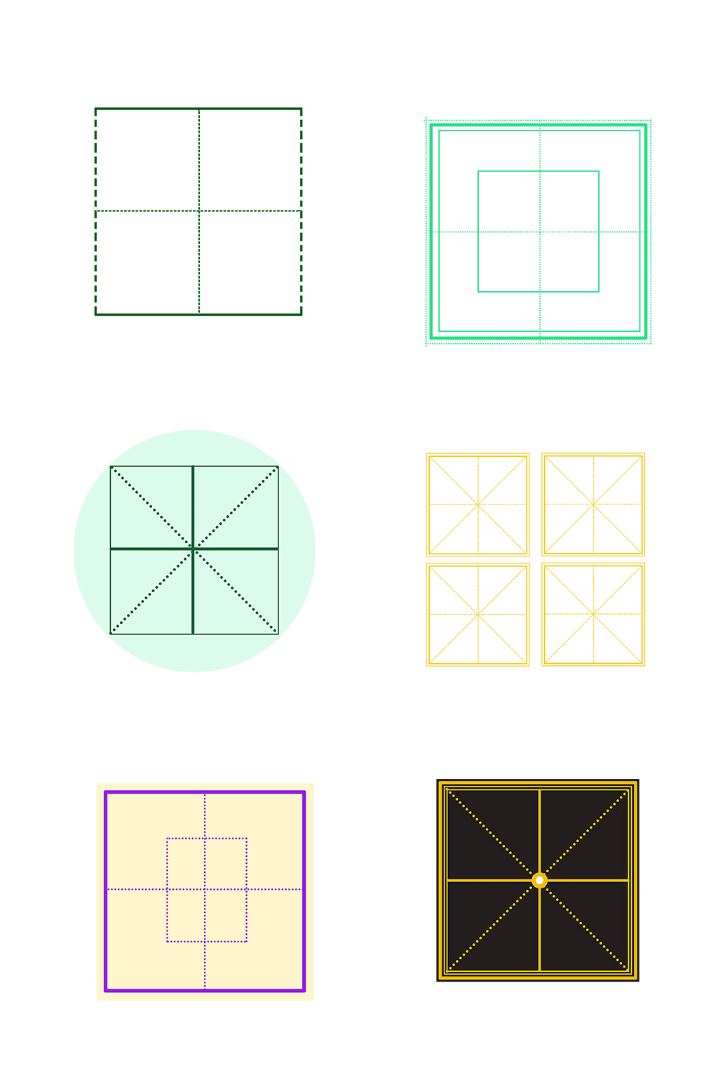 创意田字格方格书法素材