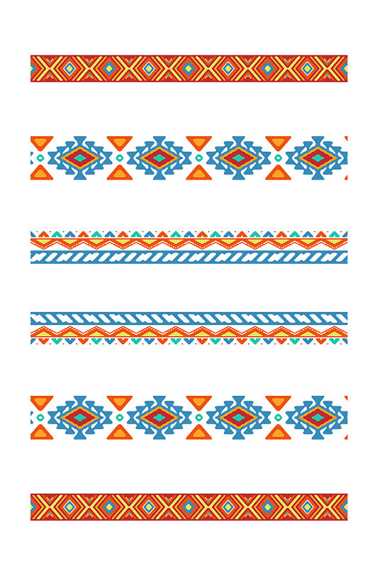 民族花纹装饰边框元素