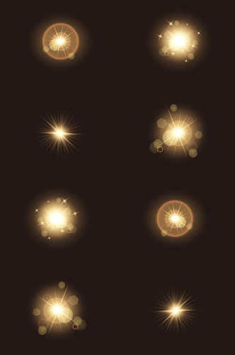 宇宙星光光芒光效AI矢量元素