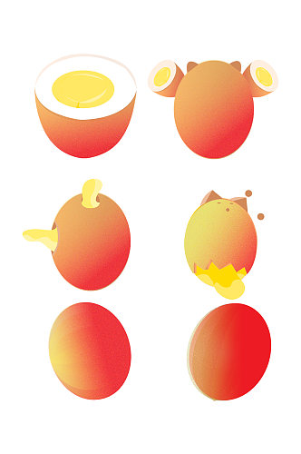手绘鸡蛋元素装饰图案