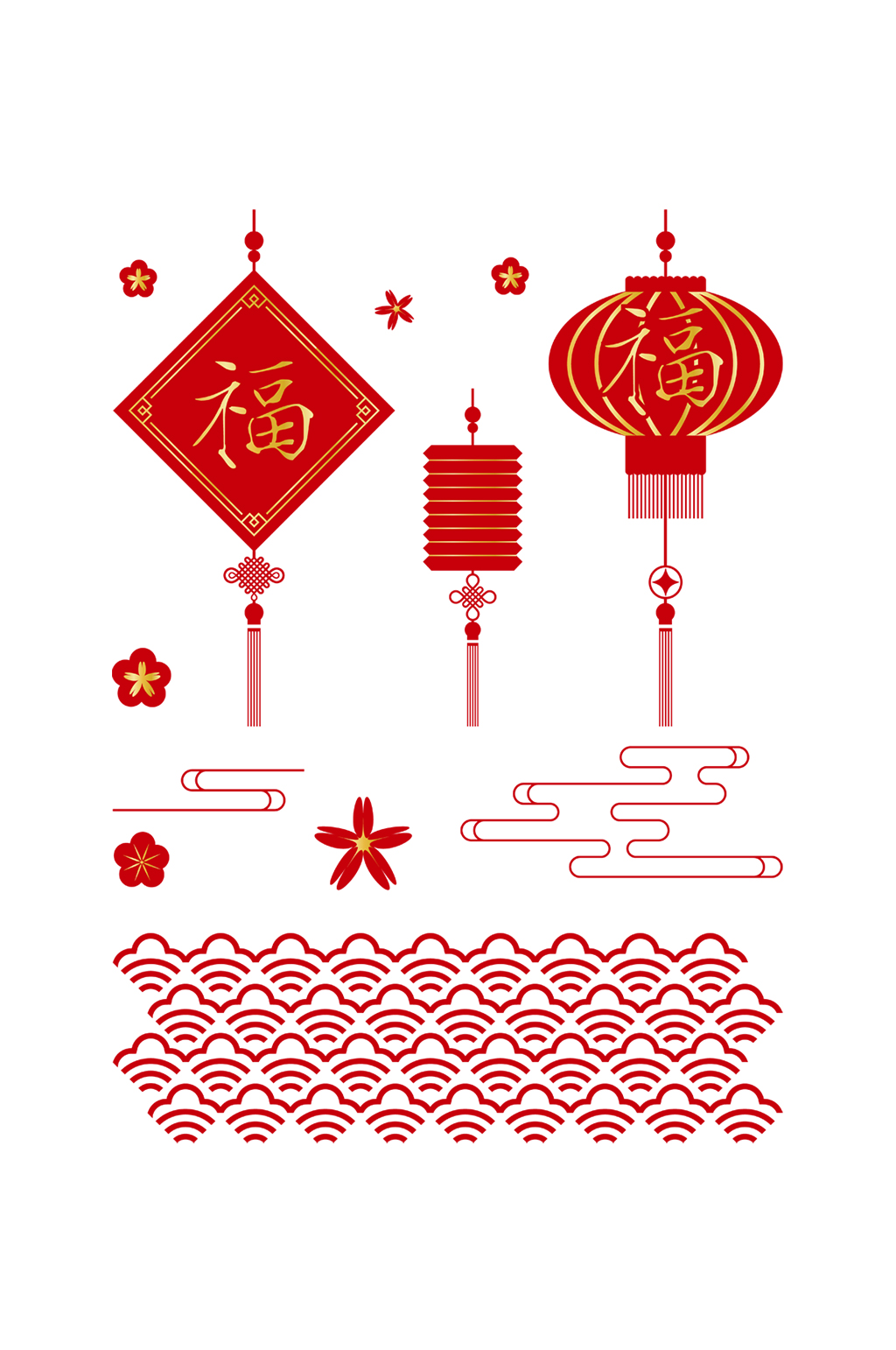 中国风传统背景底纹素材