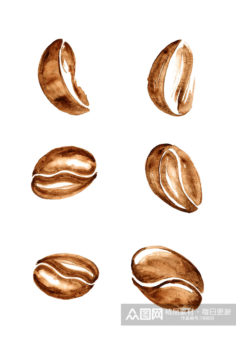 棕色咖啡豆设计元素棕色PPT咖啡素材