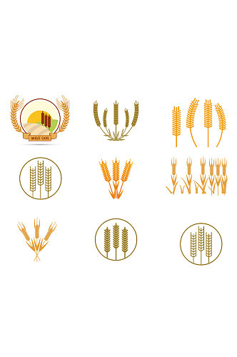 植物稻穗装饰边框素材