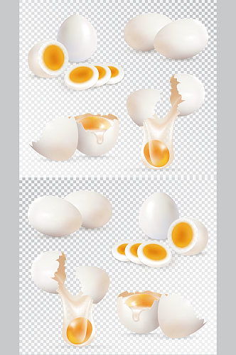 鸡蛋真实集矢量元素