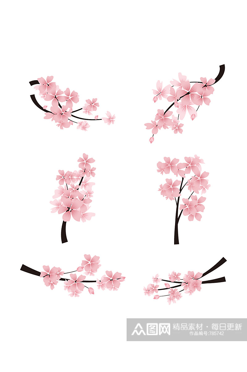 粉色花春季樱花盛开素材