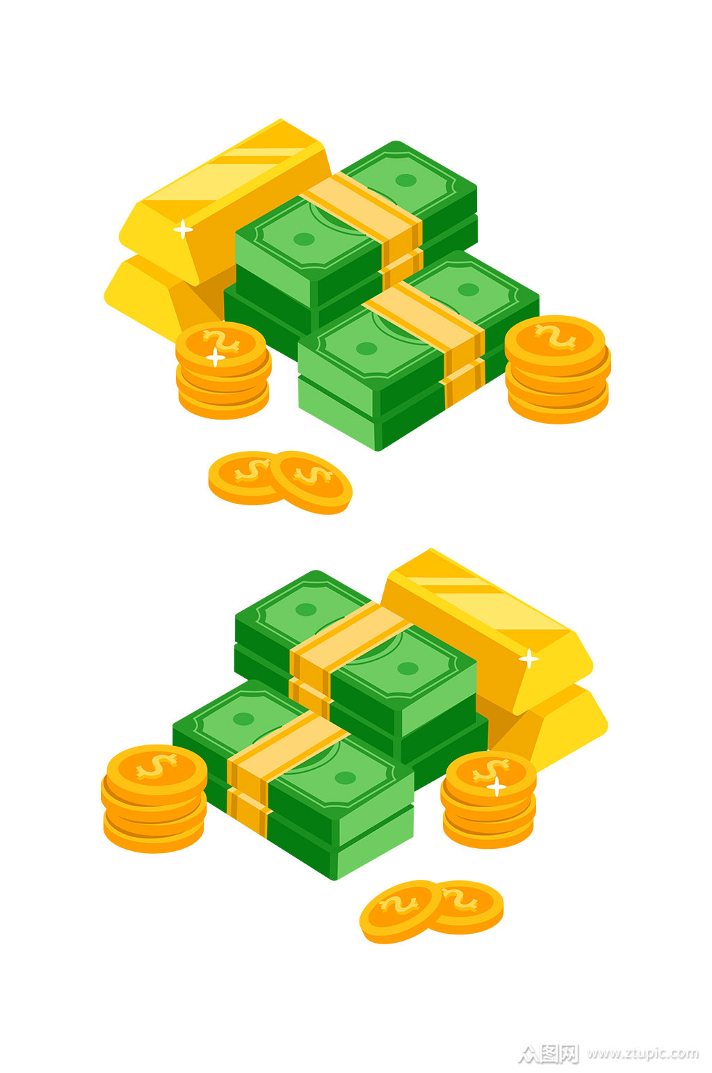 手绘黄金美元设计元素模板下载-编号840825-众图网