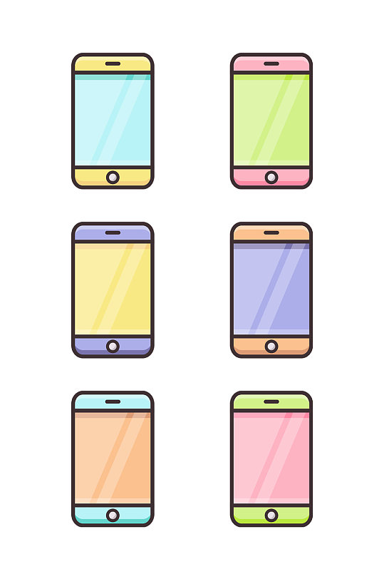 手机图标元素正方形