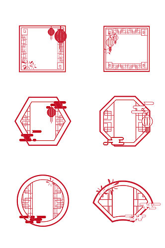 创意中国风边框手绘