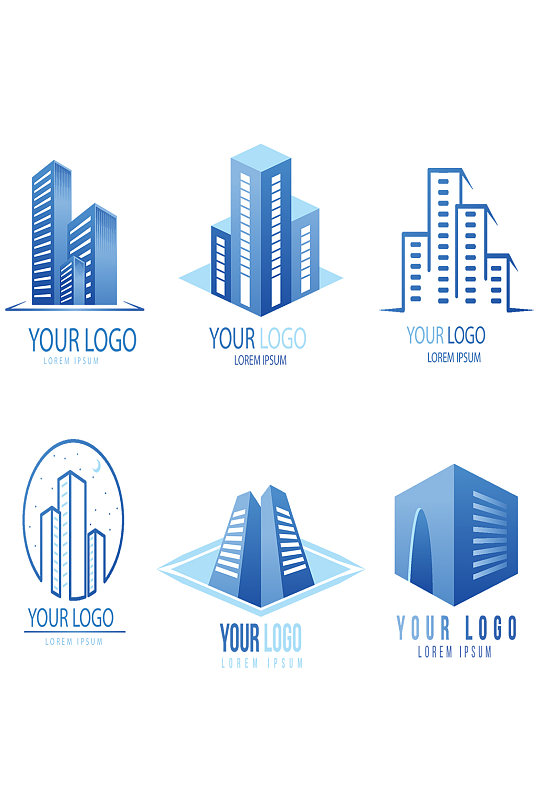 蒲公英的标志图标集