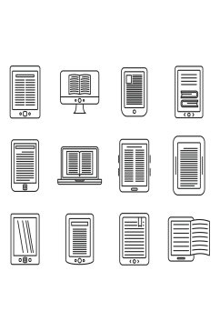 电子书阅读器的图标集