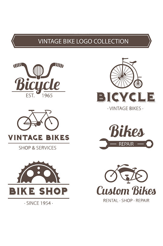 自行车自行车矢量标志徽章自行车矢量