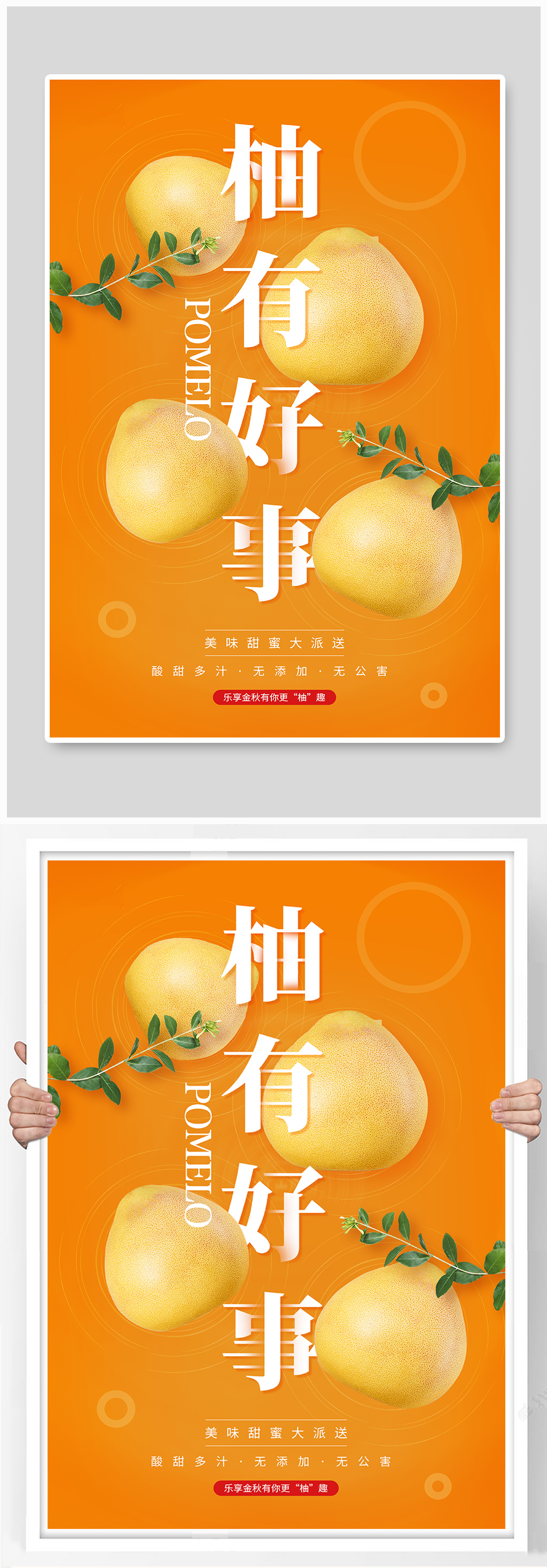 柚有好事水果促销海报素材