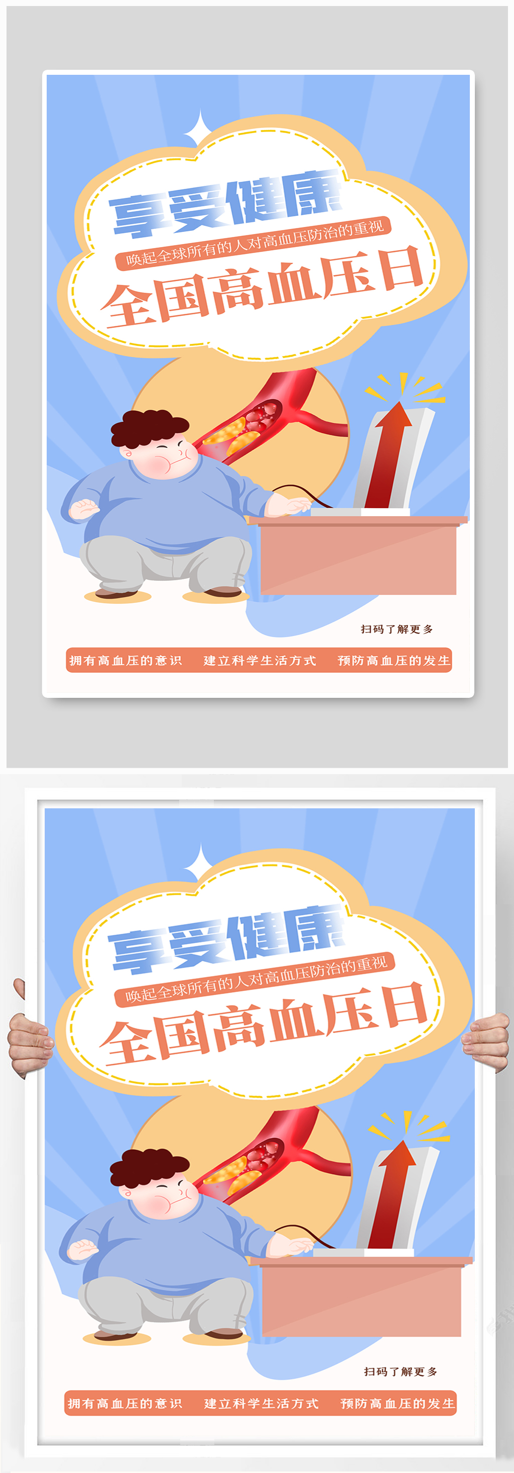 全国高血压日海报素材