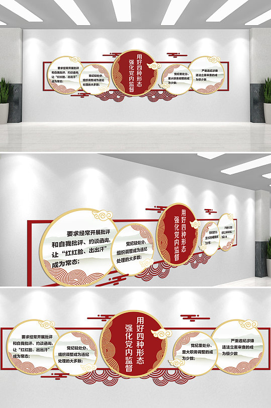 用好四种形态强化党内监督文化墙-众图网