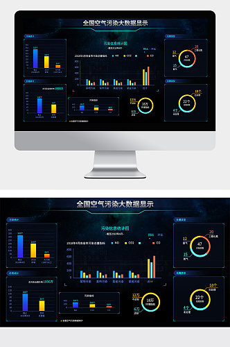 黑色炫酷大数据可视化科技大数据页面