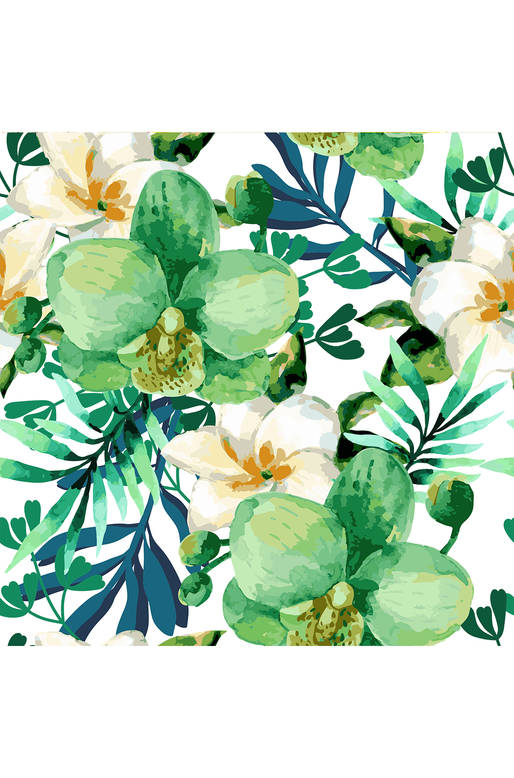 唯美清新花插画元素素材