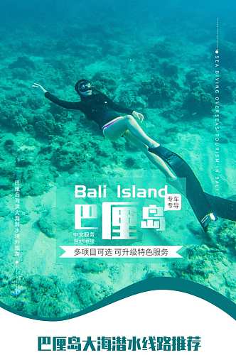 巴厘岛海滨大海潜水境外旅游详情页