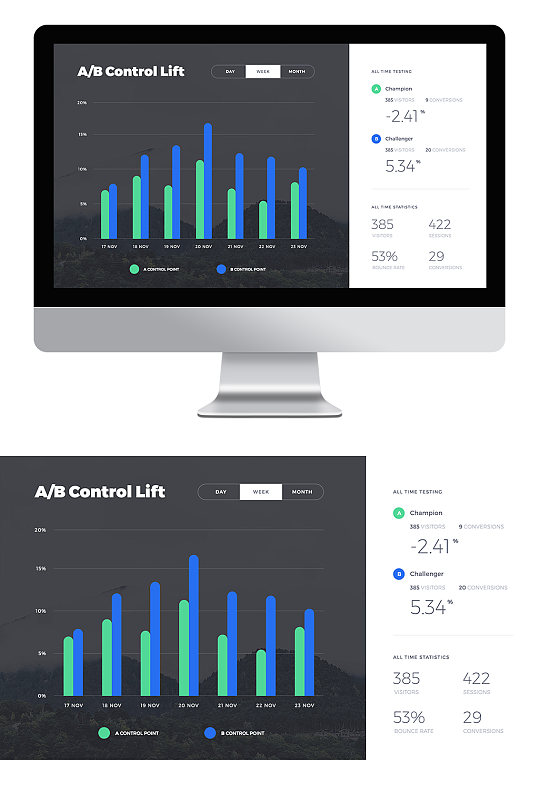 大屏界面大数据深蓝色科技风可视化